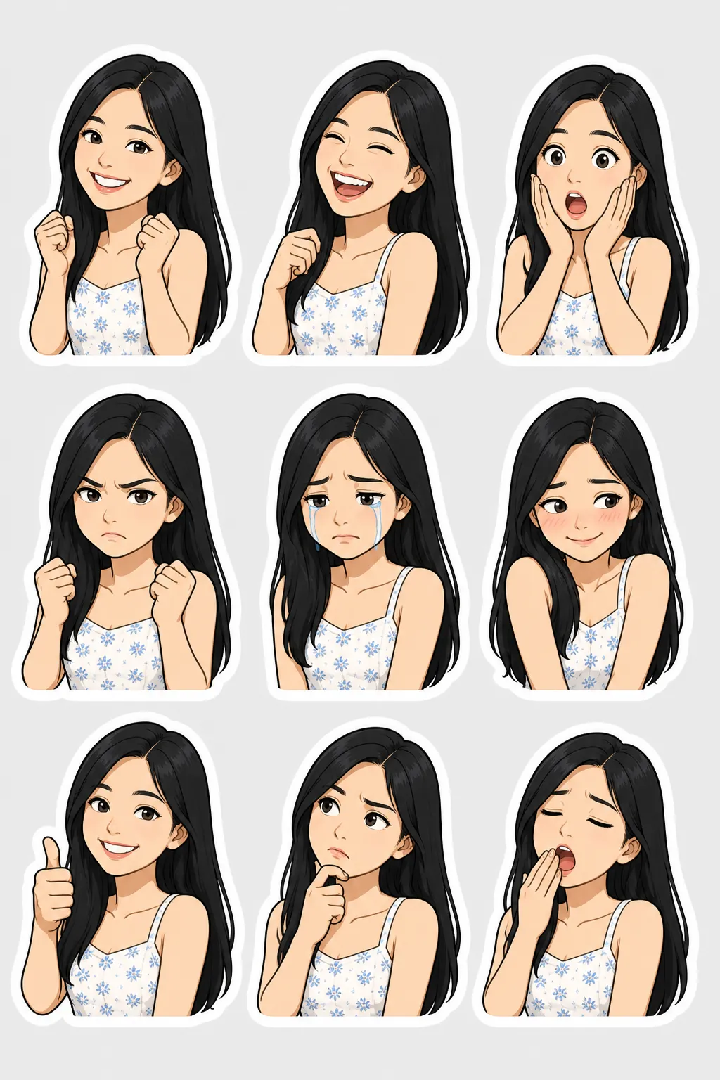 ภาพบุคคลสมมติ: ชุดสติกเกอร์อีโมจิ
