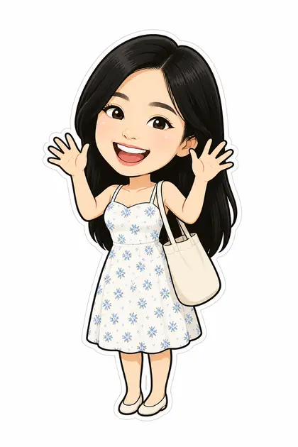 ภาพบุคคลสมมติ: สติกเกอร์จิบิสไตล์ LINE