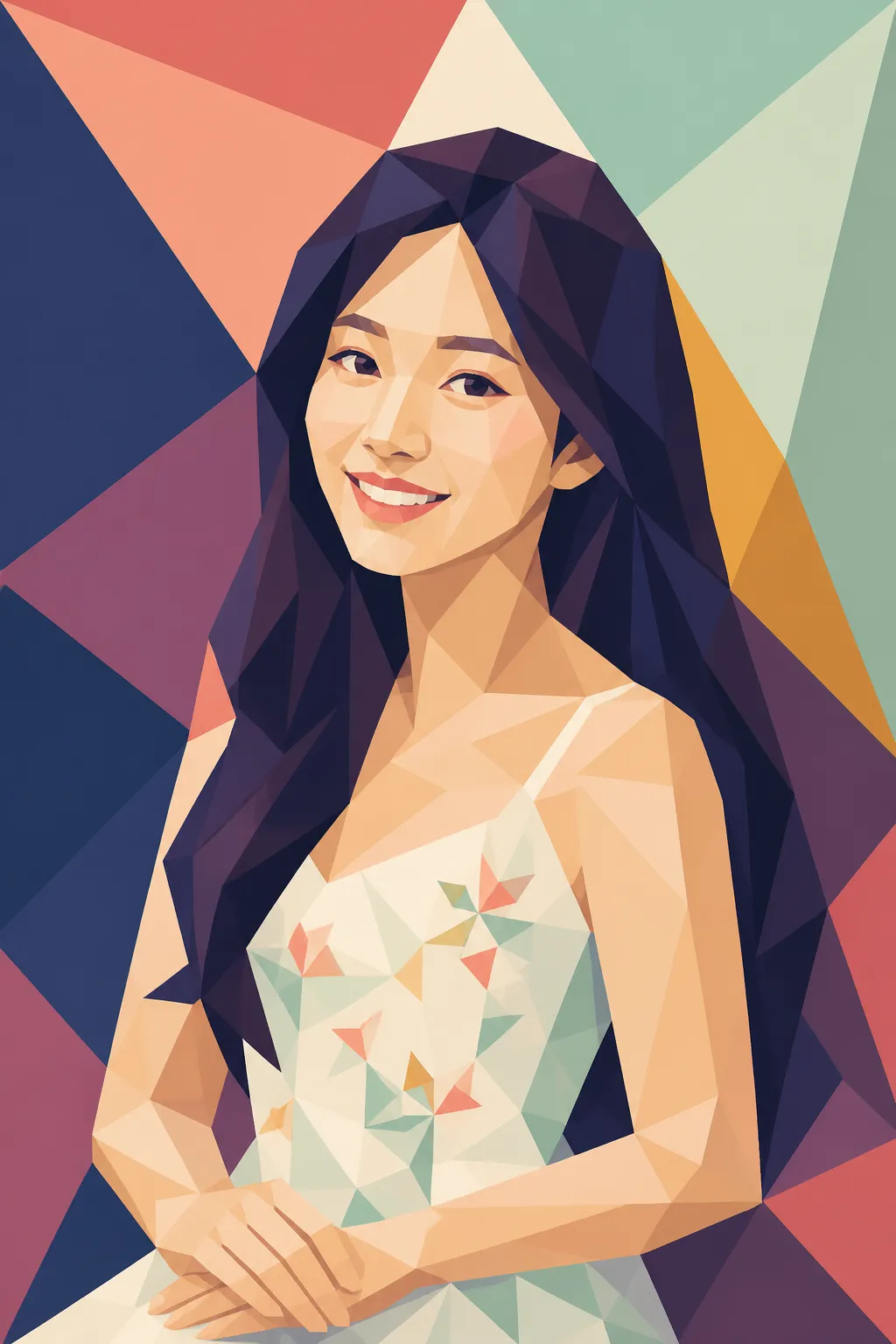 ภาพบุคคลสมมติ: ภาพพอร์ตเทรตโพลีกอน 2D