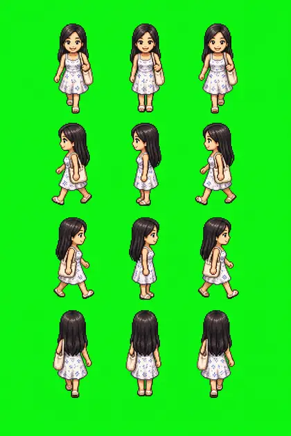 ภาพบุคคลสมมติ: ชีตวงจรการเดิน RPG