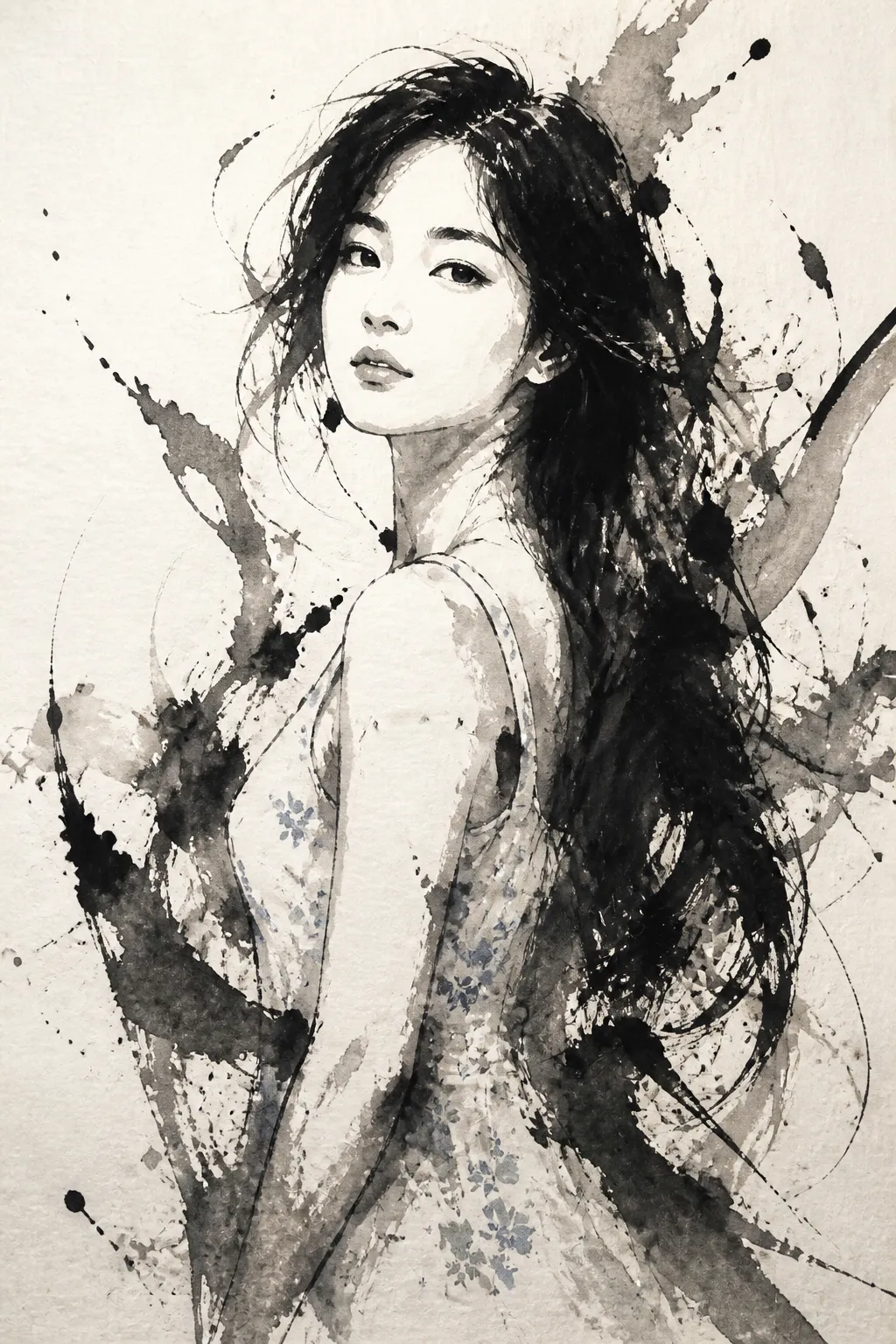 ภาพบุคคลสมมติ: ภาพเหมือนหมึกสาด